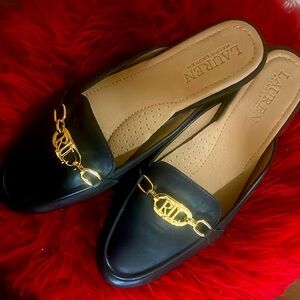 Brand New Ralph Lauren Black Slides
